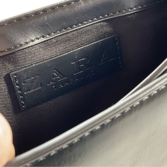 Zara‎ Bag Studded Black Bubble Stud Purse Chain Strap Women’s Faux Leather NWT - Picture 6 of 9